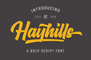 Hayhills: A Bold Script for Vintage Charm in Your Designs