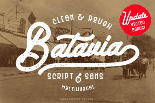 The Batavia Duo: A Handcrafted Vintage Font Pair