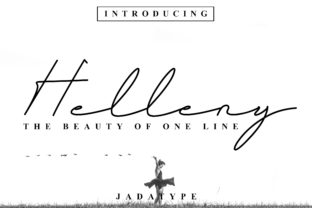 The Helleny Typeface: A Modern Monoline Script for Creative Expression
